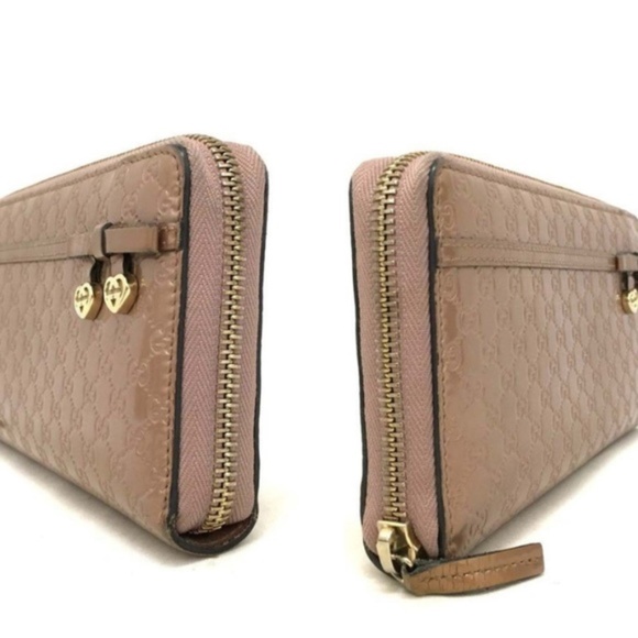 GUCCI Micro Shima GG Logo Pattern Zippy Wallet - Picture 3 of 8